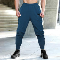 Simple and Trendy Men's Spring and Autumn New Trendy Brand Thin Section Sports Fitness Elastic Waist Casual Trousers - details 5