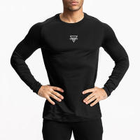 Camisetas Casuales de Moda para Hombres en Otoño Cuello Redondo, Manga Larga, Compressión Deportiva y Fitness - details 3