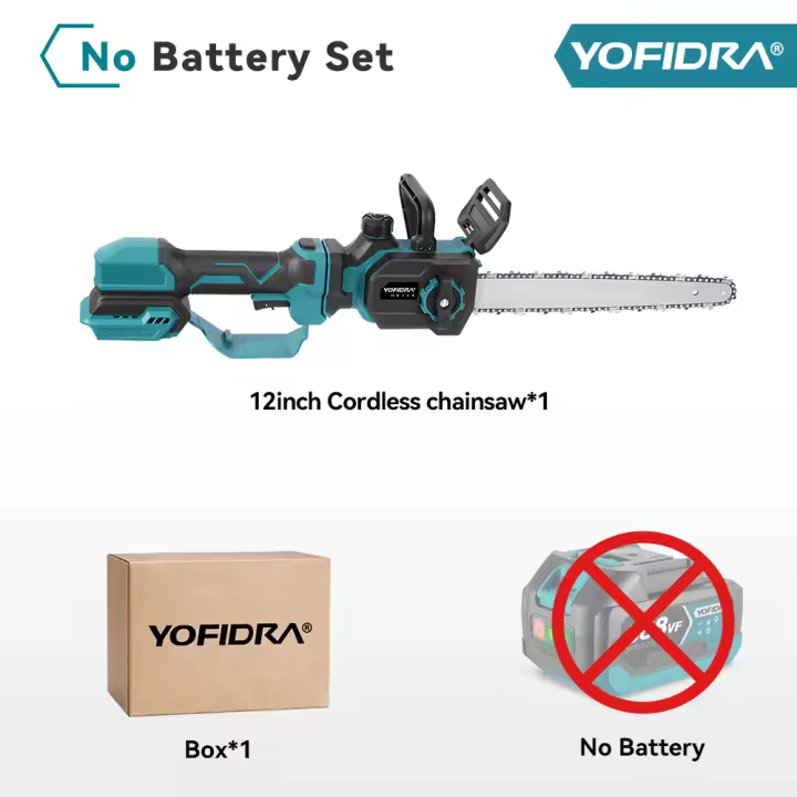 YOFIDRA-motosierra eléctrica telescópica sin escobillas, sierra de poda para carpintería de jardín de ramas altas, pasadores de batería Makita - 1