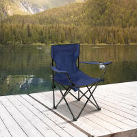 Silla de camping plegable, silla de pesca al aire libre con bolsa de transporte y reposabrazos, adecuada para picnics en la playa - details 2