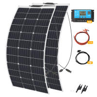 XINPUGUANG Kit de Panel Solar Monocristalino 200W Módulo Solar 24V 12V con Controlador de Carga Solar 20A y Cable Solar - details 1