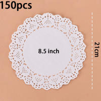 150 Uds. Tapetes de encaje de papel redondos, vajilla decorativa para fiesta, manteles individuales, tapetes de papel blanco, decoración de mesa - details 12