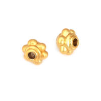 Cuentas de ojo de libélula de latón de Color dorado de 18K con patrón, cuentas espaciadoras de barril de bola redonda, fabricación de joyería, accesorios de pulseras Diy - details 35
