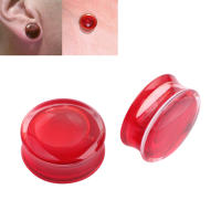 Tapones para los oídos de color rojo y líquido, medidores de oreja acrílicos, 6-16mm, expansor de oreja, piercing corporal, túneles, joyería para hombres, 2 unids/lote - details 1