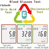 Análisis preciso de los lípidos en sangre: instrumento de monitoreo tres en uno para glucosa en sangre, ácido úrico y colesterol total en casa - details 2