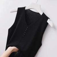 Top de Tanque de Seda de Hielo Grande Cuello en V Suelto, Manga Sin Cinturón, Top Casual para Mujeres Hecho en China, Tallas S-6XL - details 2