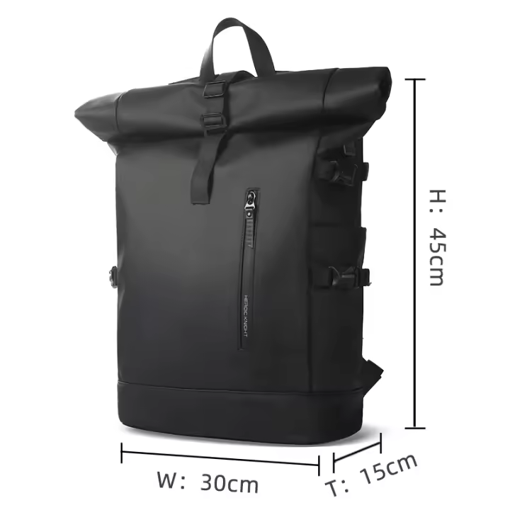 Heroic Knight-mochila enrollable impermeable para hombre y mujer, morral de viaje expandible con carga USB, bolso para portátil de gran capacidad - 1