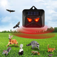 Repelente de Animales Solar IP44 Impermeable con Luz LED Roja Ahuyenta a las Palomas Pájaro Repelente Ultrasónico - details 6