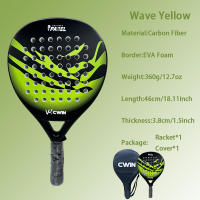 Raqueta de Pádel Profesional Cwin de Fibra de Carbono Soft EVA Cara Cubierta de Bolsa Padel - details 2