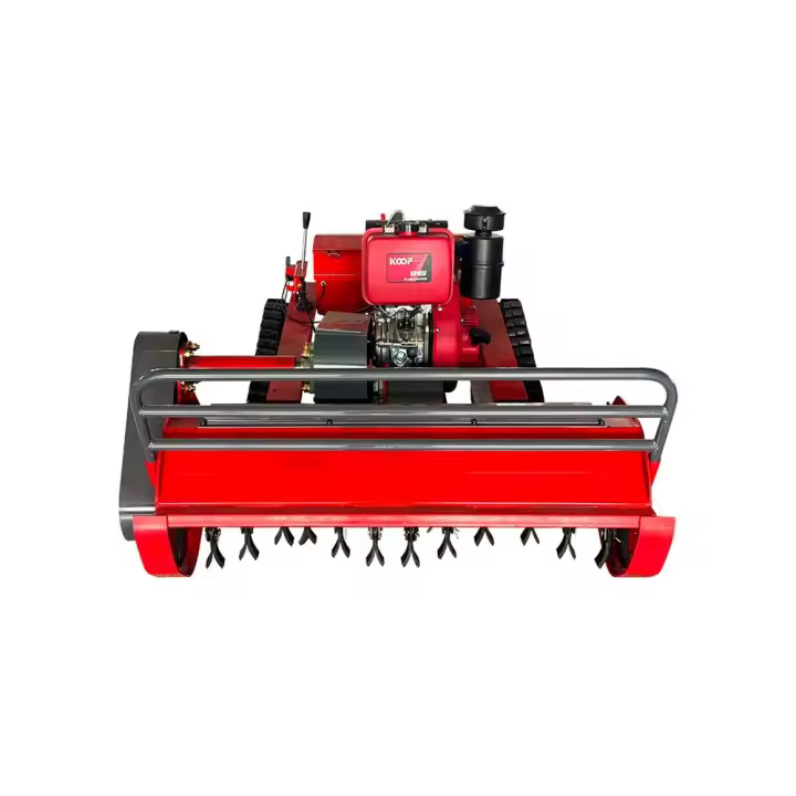 Cortacésped con molinete, motor diésel, cortacésped robótico pequeño, ancho de corte de 800mm/1000mm/1200mm, cortacésped sobre orugas con Control remoto - 1