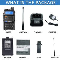 Baofeng-walkie-talkie UV 5R de doble banda, 5W, 8W, Radio bidireccional, Vhf, Uhf, Radio FM, transceptor de mano para caza, 16KM - details 20