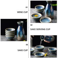Juego de Sake japonés, tazas de cerámica, taza de servicio tradicional, botella de Japón, olla de Saki, decantador Winehot, juego de calentadores - details 1