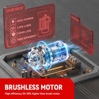 ONEVAN-llave de impacto eléctrica sin escobillas, 2800N.M de torsión, 5 velocidades, destornillador inalámbrico, herramienta eléctrica para juego de pines de batería Makita - details 7