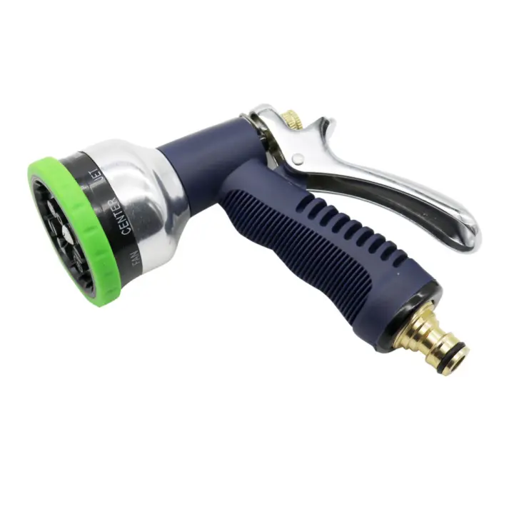 Pistola de agua con 9 funciones, boquilla de pulverización ajustable de alta presión, aspersor de riego de jardín, lavado de coches, limpieza de césped, riego de flores - 1