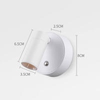 Luz LED inalámbrica con Base magnética, lámpara de mesita de noche regulable con Interruptor táctil, recargable por USB, color blanco y negro - details 1