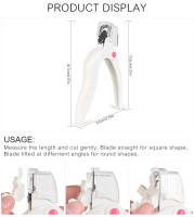 Tijeras de Uñas Ajustables de Acrílico KADS con Corte de Punta de Uña Artificial Cortador de Manicura de Acero Inoxidable Blanco - details 2