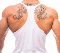 Muscleguys Mens Fitness Bodybuilding Graphic Design Y Back Summer Fashion Casual Bodybuilding Sleeveless Shirt - details 21