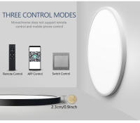 Lámpara de techo Led redonda con marco plateado, iluminación de brillo blanco Natural, 24W, 36W, 48W, luces de techo para decoración de dormitorio y sala de estar - details 20
