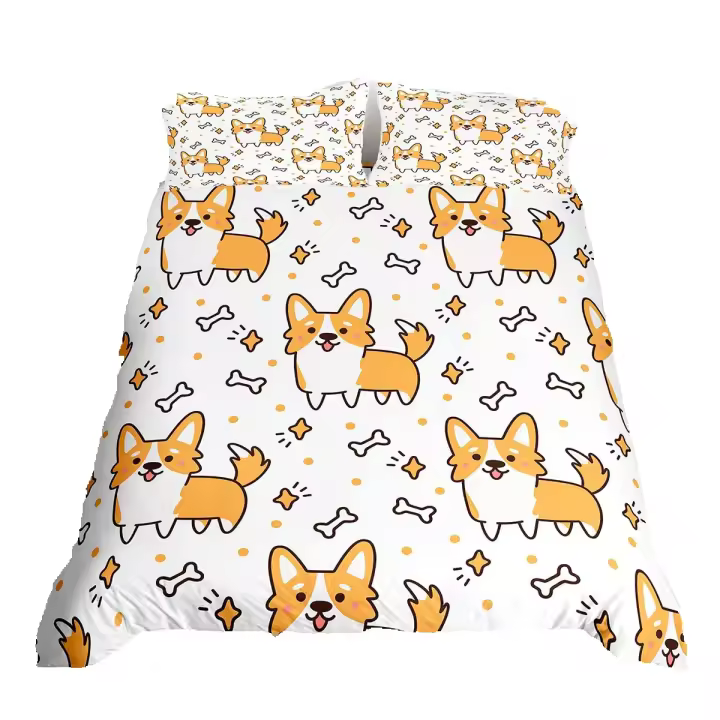 Conjunto de Cama de Perro Lindo Cubierta de Edredón de Poliéster para Criaturas - 1