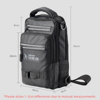 Bolsa de pecho de pesca grande para hombre, organizador de señuelos de aparejos de pescado, bolsa de almacenamiento, bolsos de hombro impermeables multinivel para deportes al aire libre # Col - details 2