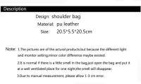 Bolso de Hombro de Cuero PU de Diseño de Lujo Fashion para Mujer Bolso Pequeño de Mano con Bolsa de Viaje de Doble Cadena - details 0