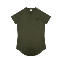 Summer Breathable Short Sleeve Quick Dry T-shirt Fashion V-neck Tops Men Fitness Gym Sport Shirt Outdoor Casual Hip Hop T-shirt - details 12