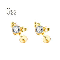 Mini pendientes de titanio y acero para mujer, piercing para la oreja, color dorado, tragus, cartílago, 1 ud., f136 - details 5