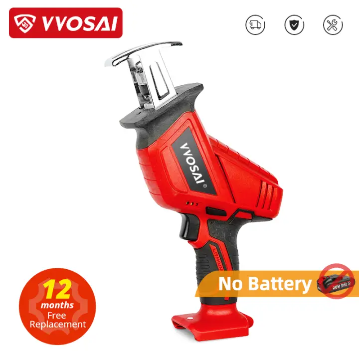 VVOSAI-Sierra alternante inalámbrica portátil, sable eléctrico de velocidad ajustable, para cortar madera y Metal, 20V - 1