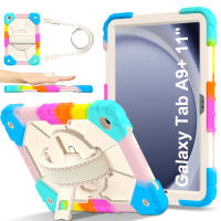 Funda de Silicona PC para Samsung Tab A9 Plus con Correa Portátil Ajustable Resistente a Golpes y Caídas Diseño Geométrico Estilo de Montaje en Escritorio - details 2