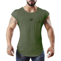Men Muscle Vests Cotton Breathable Sleeveless Tank Tops Solid Fashion Print O-neck T-shirts Gym Bodybuilding Fitness Tank Tops - details 6