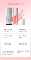 Hellokiss Lip Glow Oil 8ml Aceite labial brillante Esmalte labial hidratante Bálsamo labial transparente Lápiz labial Cereza - details 1