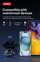 Nuevo Lenovo XT55 OWS Auriculares inalámbricos Bluetooth 5.4 Batería de larga duración Estéreo HIFI Música Alta calidad Cómodos auriculares Cancelación de ruido Juegos Modo dual Auriculares deportivos con micrófono Regalo de moda - details 14