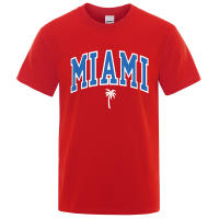 Camisetas con letras de la ciudad de la costa de Miami para hombre, ropa informal holgada de gran tamaño, camisetas de algodón con dibujos animados para hombre, camisetas callejeras - details 16