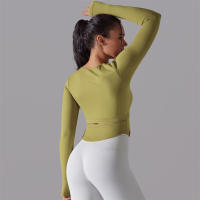 Camiseta de Yoga Sin Costuras para Mujer Deporte Top Largo Manga Larga Ropa de Gimnasio Camiseta de Correr para Entrenamiento Activo Vestimenta Ajustada Material Exterior Poliéster Temporada Primavera/Verano - details 49