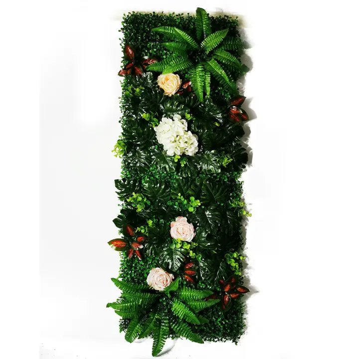 Paneles de Pared de Plástico y Hierba Artificial 40*120cm Ideal para Decoración de Fondo Verde de Hotel Uso Inside y Outside del Jardín - 1