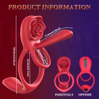 Anillo vibrador para pene Rose con 10 vibraciones, estimulador de clítoris y punto G, juguete sexual para parejas adultas, para hombres. - details 16
