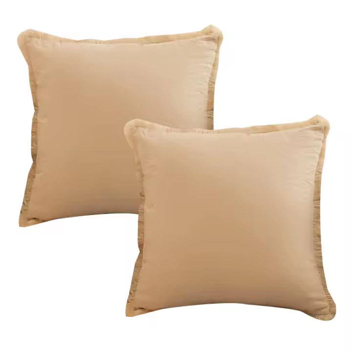 Fundas de almohada con flecos, cubierta de cojín suave y sólida, decorativa, gris oscuro, 45x45cm - 1