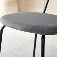 Juego de 4 sillas de comedor nórdicas con patas de hierro tapizadas simples premium apilables para sala de estar/salón de espera/bar/restaurante - details 3