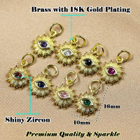 Encantos de Ojo Malévolo de Girasol UniCrena Joyería Hecha a Mano con Zircon Plateado - details 0
