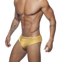 Jessborn pantalones cortos de natación para hombre, bañador profesional de color sólido brillante, a la moda, de cintura baja, para entrenamiento en la playa - details 1