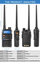 Baofeng-walkie-talkie UV 5R de doble banda, 5W, 8W, Radio bidireccional, Vhf, Uhf, Radio FM, transceptor de mano para caza, 16KM - details 18