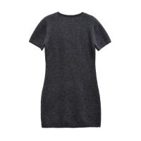 New Women Round Neck Short Sleeve Soft Knit Mini Dresses Casual Vestidos - details 1