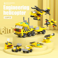 Children's engineering vehicle airplane tank dinosaur assembly toy small particle building block puzzle gift DIY gift boys - details 5