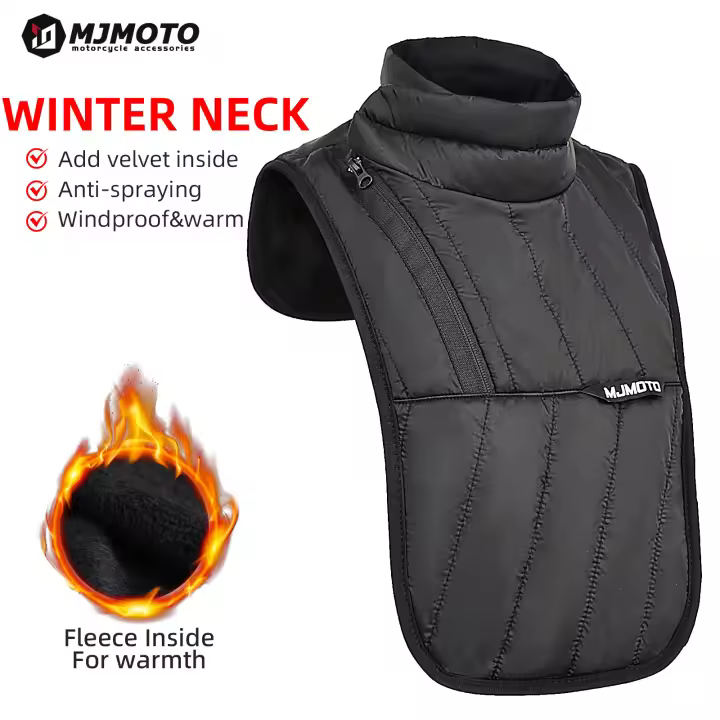 MJMOTO invierno cálido motocicleta cuello pecho bufanda máscara impermeable Moto bufanda cálida pasamontañas Moto cuello más cálido capa hombres mujeres - 1