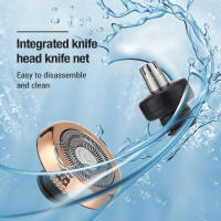 Mini Afeitadora eléctrica para hombres, recortadora de barba y pelo de nariz, tamaño de bolsillo, lavable, 2 en 1, cápsula de afeitar, cuchilla de viaje desmontable - details 9