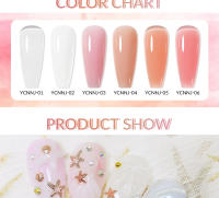 Arte Clavo-esmalte de Gel antiadherente para uñas, Gel UV para manicura, 9 colores, purpurina, rosa, blanco, Nude - details 4