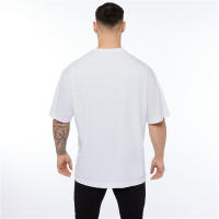 Gym Fitness Sports Loose Oversized T-shirts Casual Short Sleeve Mesh Breathable Tops Summer Men Bodybuilding Workout Shirts - details 10