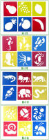 6 unids/set plantilla de dibujo hueca regla de pintura colorida dibujos animados animal estilo fruta plantilla de dibujo ovalado curva geométrica graffiti lavable multifuncional arte papelería DIY Prop tablero de dibujo regalo de cumpleaños creativo útil - details 4