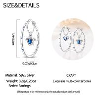 Pendientes de aro de plata de ley 2024 para mujer, exquisitos pendientes de aro con forma de estrella de mar y mariquita de cuatro hojas, regalo de joyería de boda y compromiso, novedad de 925 - details 14