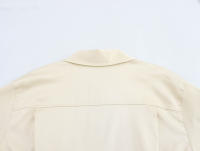 YENKYE 2025 Vestido corto Beige con vuelo para mujer, bolsillos frontales con parches, cuello de solapa, corte en A, Vestidos de verano informales para oficina - details 13